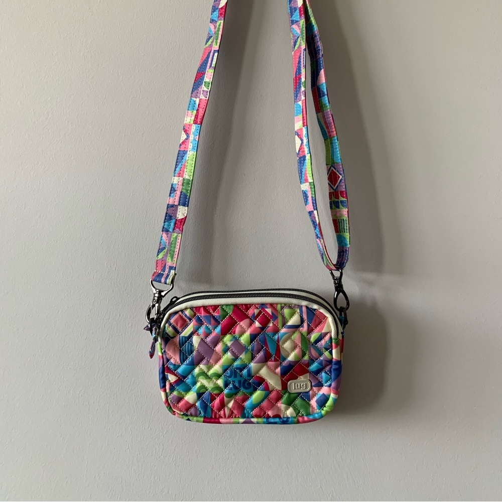 Lug Coupe Crossbody Bag MULTI-Color Convertible Belt Strap Quilted Used/Like-New